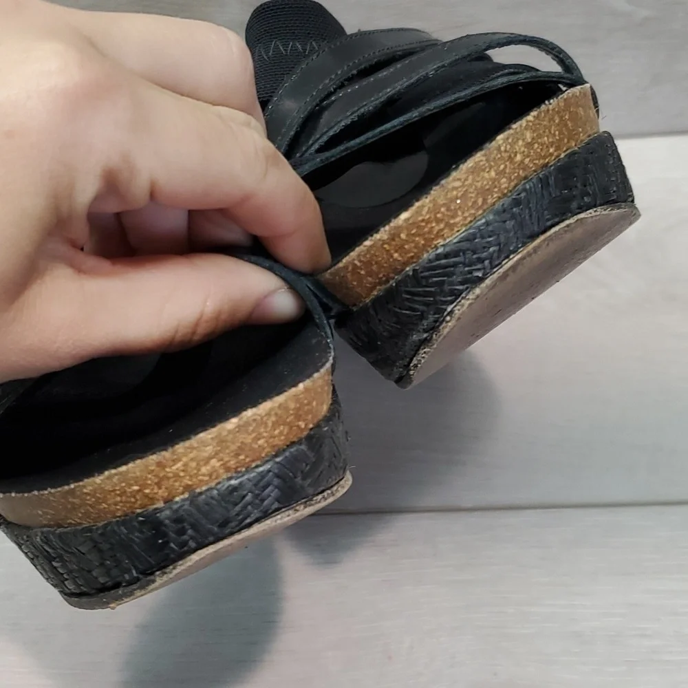 Donald j Pliner Womens Becky Comfort Leather Wedge Sandals shoes sz 8M